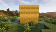 A wall of bamboo planks (Image via Mojang)